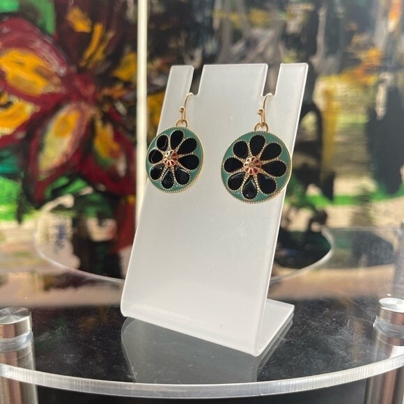 Sonoma Floral Dangle Earrings 1.25 inch - Picture 3 of 4